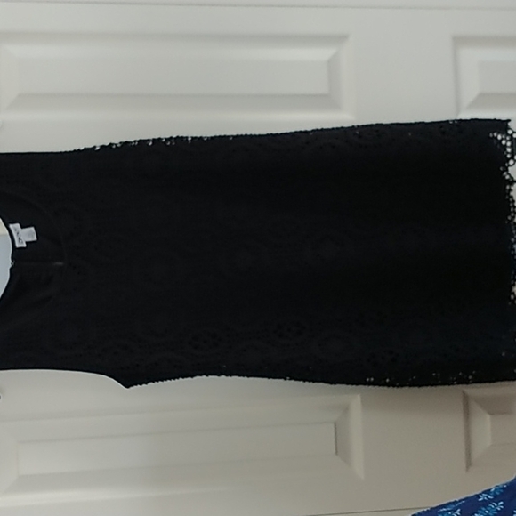 DKNY Black Lace Sheath Dress Back Zipper Detail M - Picture 2 of 12